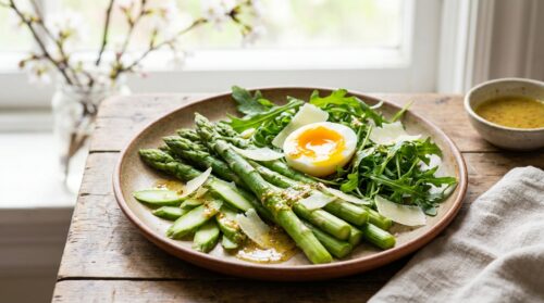 5 minutes et une vinaigrette pour une salade d’asperges parfaite