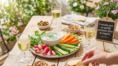 5 minutes pour un apéritif printanier frais et croquant que j’adore
