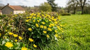Cette fleur jaune dans les haies vous révèle quand tondre sans abîmer votre pelouse tout le printemps