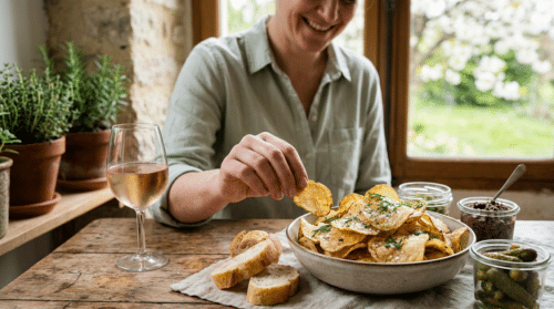 Cette simplicité croustillante et saline change tout dans un apéritif