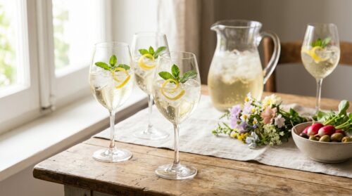 J’ai proposé ce mélange de vin blanc et sureau lors du dîner familial, succès garanti