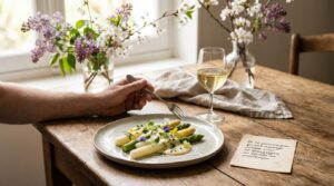 Je ne pensais pas qu’une asperge puisse ainsi se désagréger en bouche au printemps