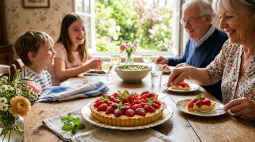 Ma tarte aux fraises printanière ravit toute ma famille à chaque repas