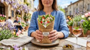 Mon wrap aux asperges fraîches du marché m'a conquis dès la première bouchée