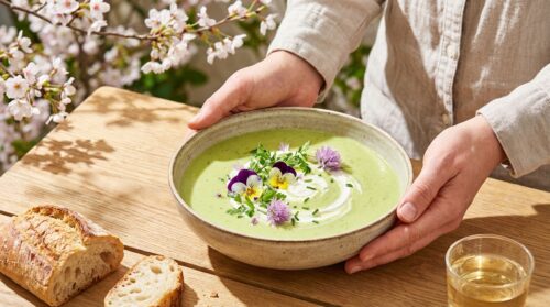 Velouté soyeux et parfumé qui réveille l’appétit au cœur du printemps