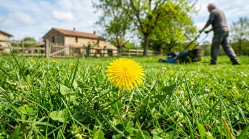Votre gazon souffre ? Cette fleur jaune vous indique le moment parfait pour tondre au printemps
